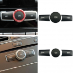 3 pcs/set Black Car Volume ON Buttons Cover Stickers Trim For Mercedes Benz A B C ML CLS class W204 GLK X204 E class B Model