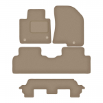 Dywaniki samochodowe welurowe do: Kia Carens IV minivan 7 os. (2013-2018) beżowe