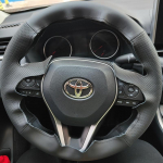 Toyota Rav4 Wildlander RAV4 LE AWD GTQ6440 Must kunstnahast k&auml;sitsi &otilde;mmeldud auto roolikattekate Autotarvikud Orange Thread