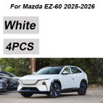 4PCS Car Mud Flaps For Mazda EZ-60 Accessories CX-6e 2025 2026 Auto Mudguards Splash Guard Front Rear Fenders External Body kits valge