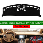 Double Layer Car Stickers For Porsche panamera 2010 2011 2012-2016 Dashboard Cover Car Accessories Interior Anti-UV Car Decals Red Edge