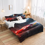 Multikafilmid Autod Voodipesukomplekt Blester McQueen Tekikate Poisi Voodipesu Voodipesu Kingitus Lastele EU Single(135*200cm)3pcs black