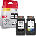 Cartouche d'encre de remplacement - EDILIX 560/561 XL - Noir 750 p. - Couleur 600 p. - Compatible Canon Pixma TS5350/TS7450