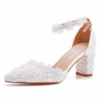 Crystal Queen Naiste Valged P&auml;rlpitsist Pulmakleidid Moodsad Seksikad K&otilde;rged Kontsad Elegantne Trendikas Suvepeo Sandaalid 39 white