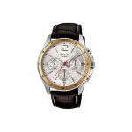 CASIO Meeste Standardseeria H&otilde;bedane Kell MTP-1374L-7AV MTP-1374L-7AV Brown Strap Regular Box white