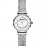 Emporio Armani Gianni T-Bar P&auml;rlmutter H&otilde;bedane Roostevaba teras Naiste Kvarts AR11319 Kell p&auml;rliv&auml;rvi ema