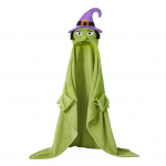 Halloweeni kantav kapuutsiga pleed t&auml;iskasvanutele Pehme flanellist kapuutsiga keep taskuga K&otilde;rvits Must kass Cosplay kost&uuml;&uuml;m Halloweeni pidude jaoks roheline