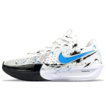 Nike G.T. Cut 3 Abrasion Resistant Abrasion Resistant Low top Basketball Shoes Men's Black White DV2918-102(Team40-) 43 white