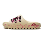 Adidas Originals Yeezy Slide Slip Resistant Quick Dry Antibacterial Slide Slippers Unisex Beige Black Red FZ5897(Team352-) 42