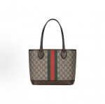 Gucci Ophidia kott Double G logo reljeefiga Valmistatud l&otilde;uendist ja nahast V&auml;ike suurus Naiste stiil Pruun Musta puidu v&auml;rviga Basic+Dust Bag pruun/eebenmust