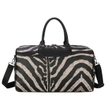 New black and white striped fashion short-trip travel bag, portable sports and fitness bag, large-capacity luggage bag must