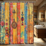 VIKAMA Vintage Boho Prindiga Du&scaron;ikardin, India Stiilis, Elutoa ja Magamistoa Kodu Dekooriks, Vastupidav ja Pestav 120X200CM(3.9X6.6FT)