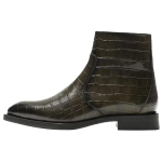 ZARA krokodillimustriga nahast Chelsea pahkluusaapad tumerohelised meestele 12040520500 43
