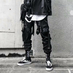 Joggers Cargo p&uuml;ksid meestele Casual Hip Hop Hit Color Tasku Meeste P&uuml;ksid Dressip&uuml;ksid T&auml;navar&otilde;ivad Paelad Techwear P&uuml;ksid XXXL must