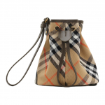Burberry Vintage Check Paelaga Koti-kott, Beež Ruuduline L&otilde;uend Nahkdetailidega Crossbody K&auml;ekott, &Otilde;lakott Igap&auml;evaseks Riietuseks, Reisimiseks ja Peoks 80939161 Basic Set (Bag+Dust Bag)
