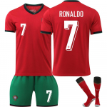 Portugal Ronaldo Laste Spordir&otilde;ivad Jalgpallis&auml;rk Punane 120-130 CM punane