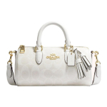 Coach Lacey 20 Klassikaline Monogramm T&otilde;mblukuga Suletav &Otilde;la-Crossbody PVC K&auml;ekott V&auml;ikesed Naiste K&auml;ekotid Valge Glacier-White CK689-IMRFF Basic Set (Bag+Dust Bag)