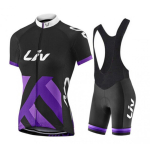 LIV Cycling Wear Naiste Team Edition L&uuml;hikeste varrukatega komplekt Higi eemaldav Hingav M black