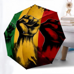 1 tk Reggae lipp Automaatselt avanev/sulguv vihmavari, Kaasaskantav kolmekordse volditava disainiga rauast raamiga, T&auml;iuslik v&auml;litingimustes kasutamiseks, festivalidel, reisidel, igap&auml;evaseks kasutamiseks, a