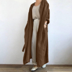 Naiste pikk linane kampsun avatud eest maxi kimono mantel vabaaja lahtine hingav kerge &uuml;ler&otilde;ivas kevadeks suveks 5XL gray