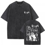 Pestud Vintage Rockib&auml;ndi Korn Follow The Leader Albumigraafikuga T-s&auml;rk Meestele Naistele Retro Gooti Alternatiivne Metall &Uuml;legabariidiline T-s&auml;rk S