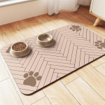 Lemmiklooma s&ouml;&ouml;tmismatt-Imav lemmiklooma alusmatt toidu- ja veekausi jaoks Veekindel kummist alusp&otilde;hi Kiiresti kuivav veematt koerale kassile (Pink,30*40cm) roosa