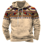 Klassikaline meeste kapuuts Vintage Harajuku mustriga &uuml;lisuur meeste r&otilde;ivad vabaaja topid T&auml;nava kampsun meestele Pullover meeste kapuuts XL beige