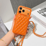 Ristkeha Pikk Pael Nahast Kaardipesa Rahakott Telefonikate iPhone 17 Pro Maxile P&otilde;rutuskindel Mugav Hoidik Raamatukujuline Kaas iPhone17 oranž