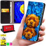 Rahakotit&uuml;&uuml;pi &uuml;mbris Motorola Edge 50 Neo jaoks - Bluemooni kate tr&uuml;kiga + 9H klaas