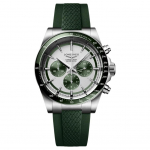 LONGINES Concas seeria automaatne mehaaniline liikumine veekindel 100 meetrit meeste k&auml;ekell 42 mm roheline sihver roostevabast terasest korpus kummirihm L3.835.4.02.9 roheline