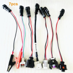 7 tk common rail pihusti testimiskaablit Bosch Denso Delphi Siemens diiselpihusti adapterpistikule 7pcs black
