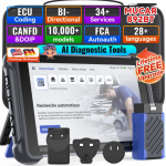 MUCAR 892BT 35 L&auml;htestamist Eluaegne Tasuta Uuendus Professionaalne CANFD DOIP AI Intelligentsed Diagnostikavahendid T&auml;iss&uuml;steemi OBD2 Autode Skanner 8 inches Battery Powered
