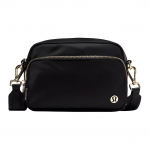 Lululemon Everywhere 2L Vabaaja Mitmek&uuml;lgne Mood Nailonist Crossbody Kott Unisex kotid Must Kuld LU9C80S-3385 Black & Gold/BLK/GOLD
