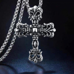Rist kaelakee Punk meeste kaelakee Domineeriv titaanteras Titaanterasest ehted 50CM(Necklace Size)