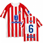 26 Vabaaja Atletico Madridi s&auml;rk Griezmann Alvarez meeste T-s&auml;rk l&uuml;hikeste varrukatega m&auml;ngu treenings&auml;rk mugav s (80-90) catties