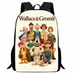 Tr&uuml;kitud Wallace & Gromit Koolikott, Algkooli Multikakujuline Moodne Vabaajaseljakott 16inch backpack beige