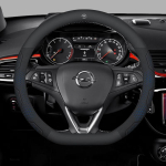 Opel OPCline ASTRA CORSA INSIGNIA MOKKA VECTRA GTC Tigra s&uuml;sinikkiust seemisnahast autojuhtimiskangi kate Tarvikud Sm2