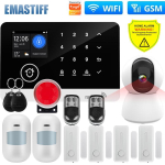 Nutikas kodune vargusevastane alarms&uuml;steem WIFI, GSM ja Tuya mobiilirakendusega 4 Sensors & 1 Remote black