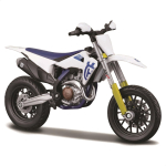 Bburago Husqvarna FS 450 Supermoto Valge Motokrossi Valatud Mudelauto 1/18 / (L&otilde;petatud toode) 18-51066 valge