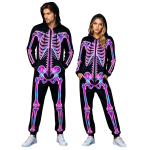 Unisex T&auml;iskasvanute Halloweeni Kapuutsiga Kombinesoon Kost&uuml;&uuml;m Meestele Naistele S roosa