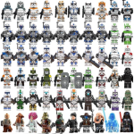 MOC Star Warsi seeria ehitusklotsid Miniklotsid DIY tegevuskujud relvadega Haridusm&auml;ngude komplekt 60 stiili