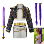 Kost&uuml;&uuml;m K-POP Lapsed Laulja Cosplay T&uuml;drukute Kleit S&uuml;nnip&auml;evapeoks Halloweeniks Karnevaliks Size110(100-110cm)