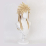Anime Final Fantasy VII FF7 Cloud Strife Linane Hele Cosplay Parukas Kuumakindel S&uuml;nteetiline Juustest Parukad + Parukakate One Size beige