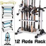 Metallist alumiiniumist ridvahoidja, kaasaskantav ridvahoidja igat t&uuml;&uuml;pi &otilde;ngede hoidmiseks Fishing Rod Rack