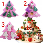 Sugarcrafti koogi kaunistamine j&otilde;ulupuu vormiga J&otilde;uluvana kook Silikoonvormist Fondant Decor DIY Baki 1