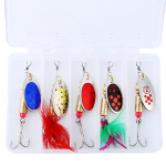 P&ouml;&ouml;rleva lusikaga karbis komplekt peibutis kalap&uuml;&uuml;gi landid metallist kalakonksud bassiforell haugi p&uuml;&uuml;gi litrid 5pcs with a box