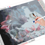 HUACAN 5D DIY t&auml;ispuuritav teemantmaali luige ristpistes tikkimismosaiikkomplekt 30*40 cm