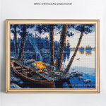 Teemanttikandid J&otilde;e t&auml;is&uuml;mmargune maastik Teemantmaal 20X30CM