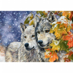 Teemantmaal Tikand Lumi Hundi Ristpistes &Uuml;ks paar Love Wolf Full Drill seeria n&auml;put&ouml;&ouml; 20X30CM