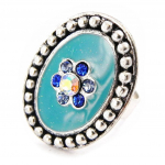 Les Tr&eacute;sors De Lily [E6564] - Bague Cr&eacute;ateur 'Oxana' Bleu sinine